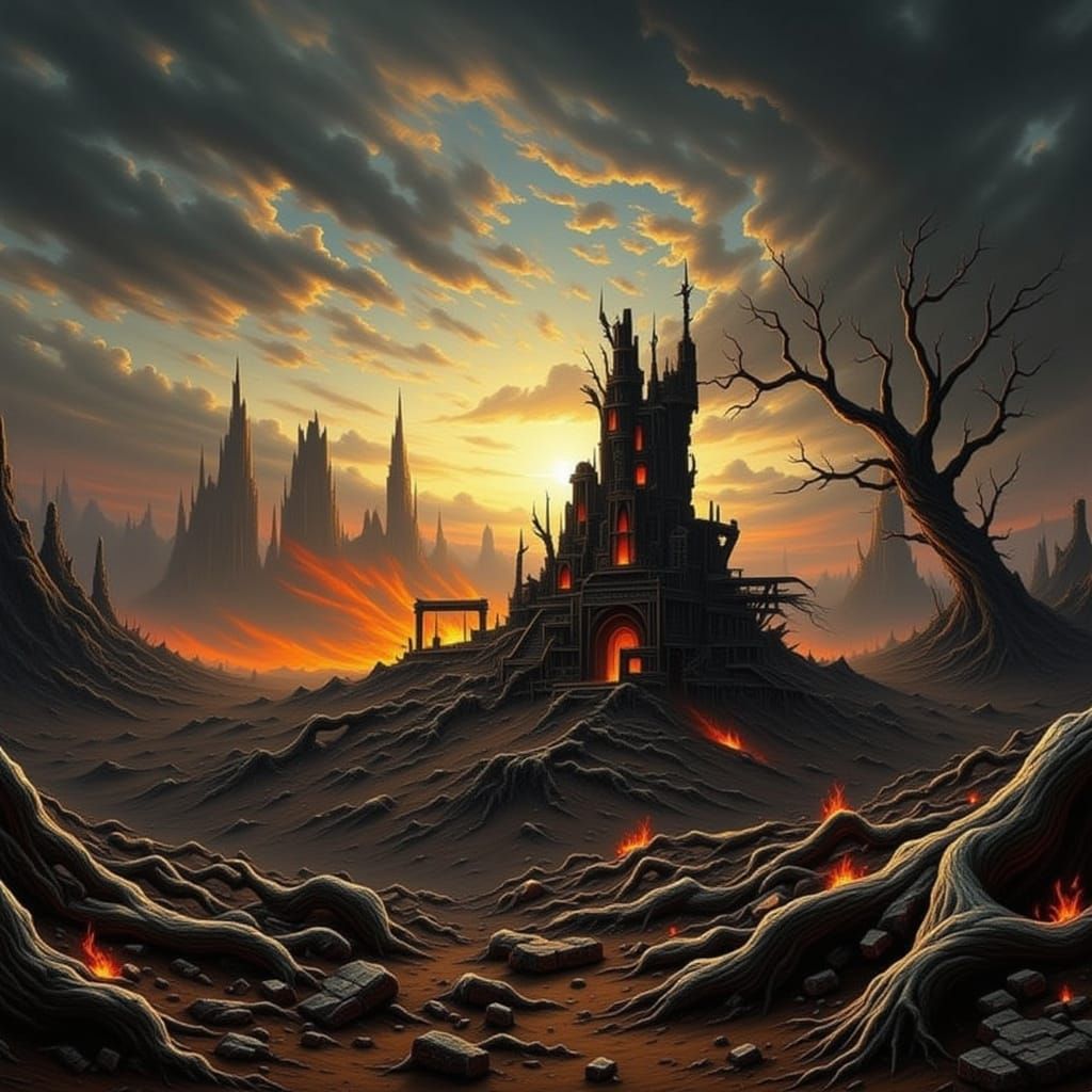 Post-Apocalyptic Warriors and Vehicles on the Brink