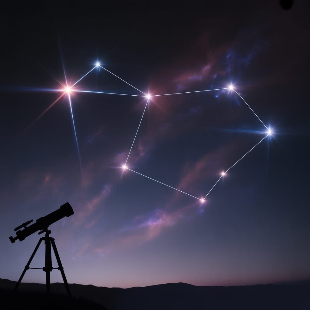 Gemini Constellation Shimmers in Night Sky