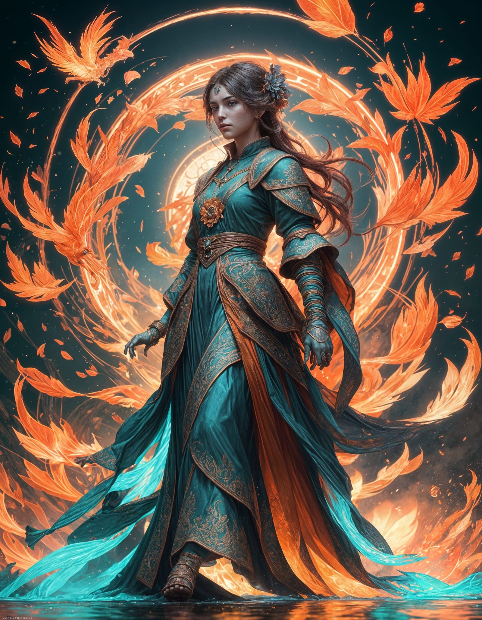 Scarlet Hearts Entwined in Fiery Passion