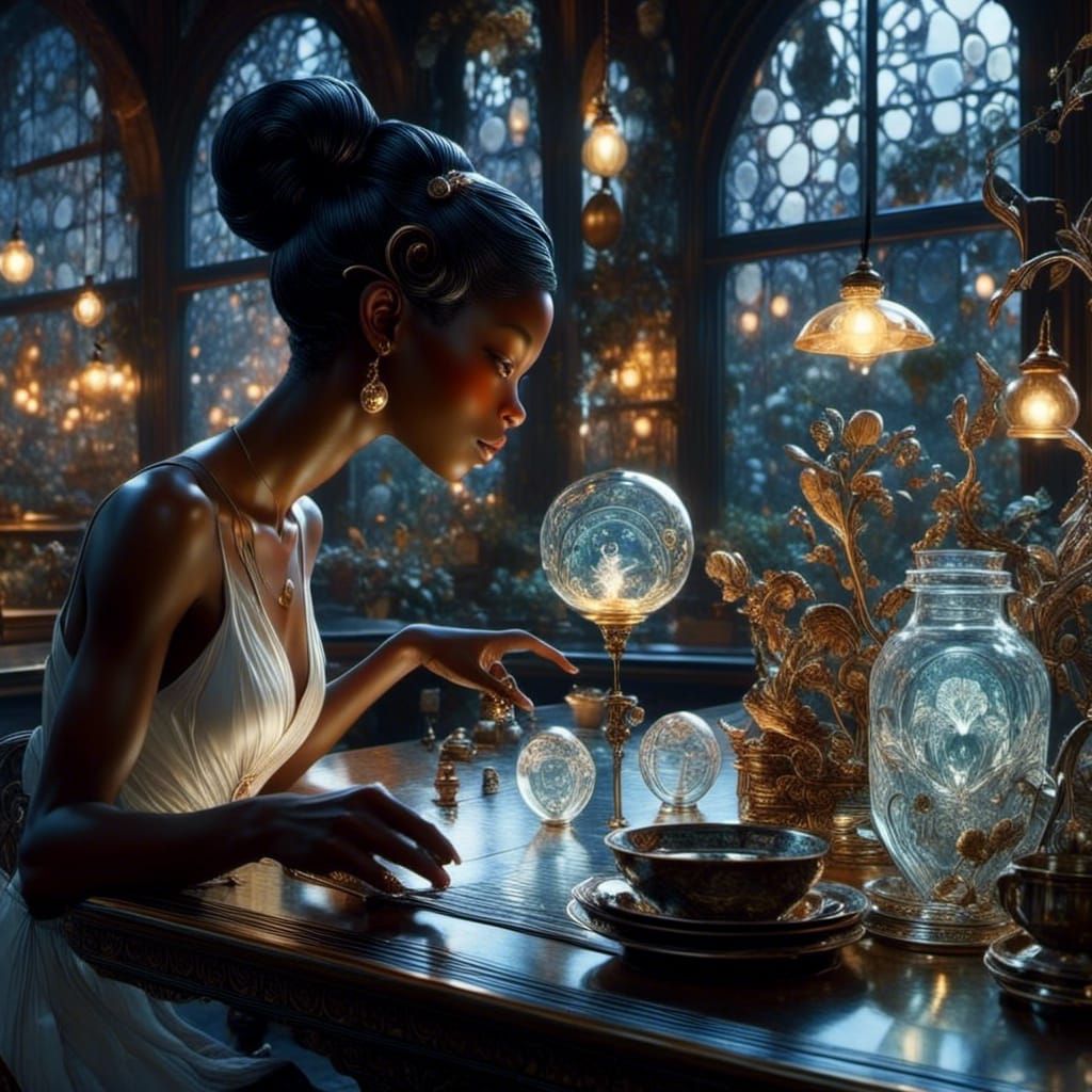 Enchanted Pub Scene with Elf and Hellboy