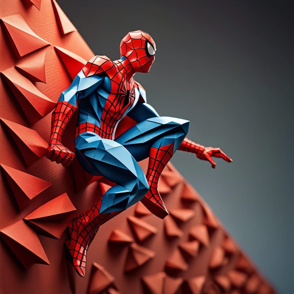 Spiderman Origami Papercraft in John Romita Style