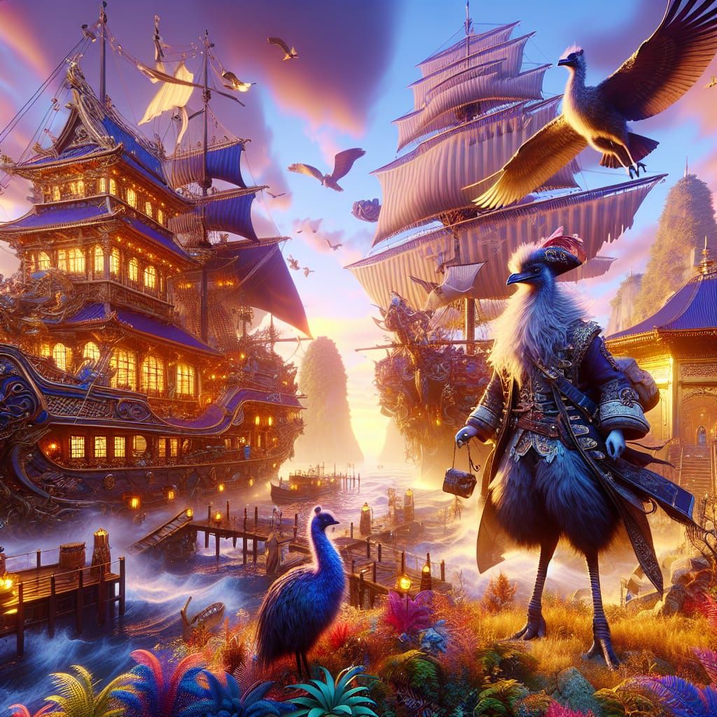 Emu Adventurer on Sky Islands in 3D