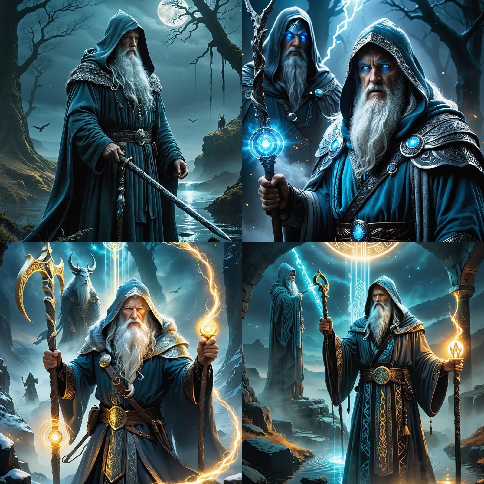 Odin's Sacrifice at Mimer's Well: Detailed Godrays