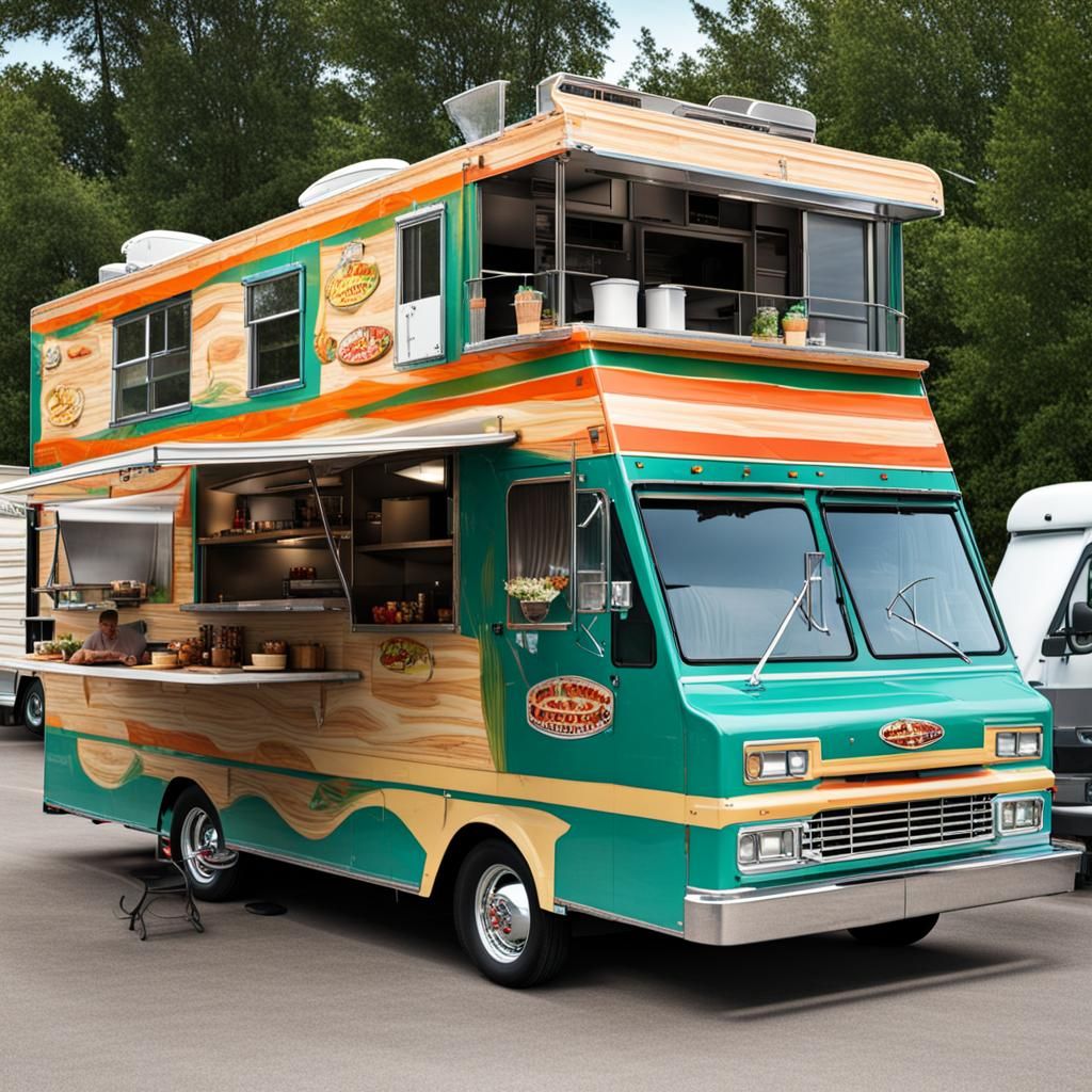 Double Decker Motor Home Food Truck Conversion