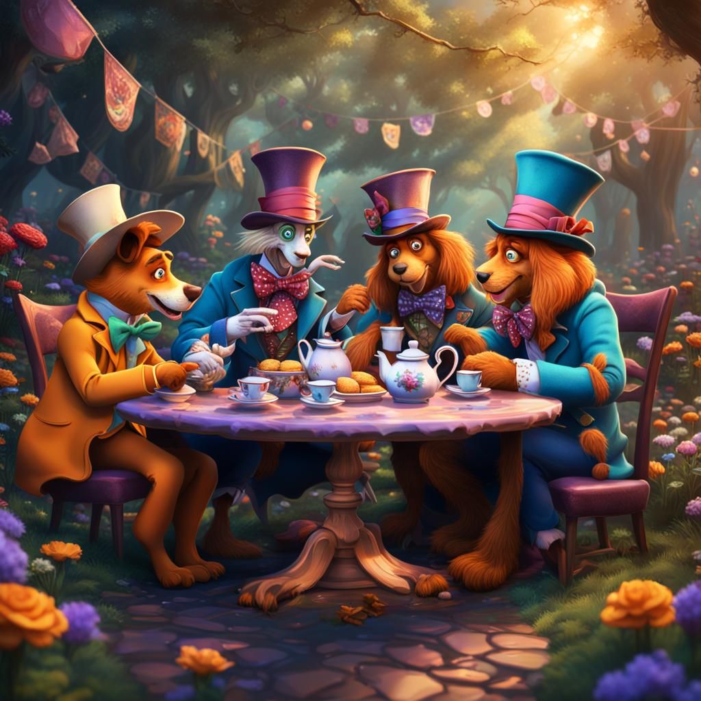 Scooby Doo's Impressionistic Mad Hatter Tea Party