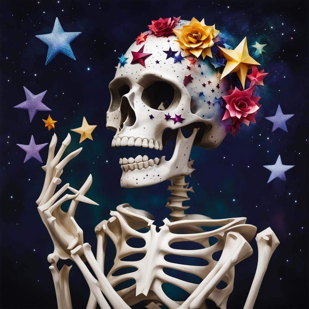 Gothic Alcohol Ink Stars in Rayograph Style