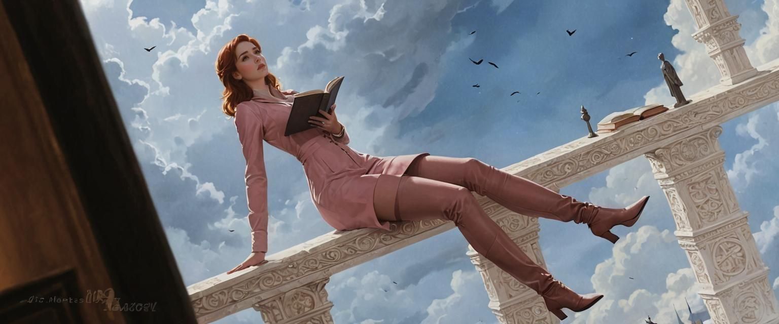 Noir Night in a Magical Library