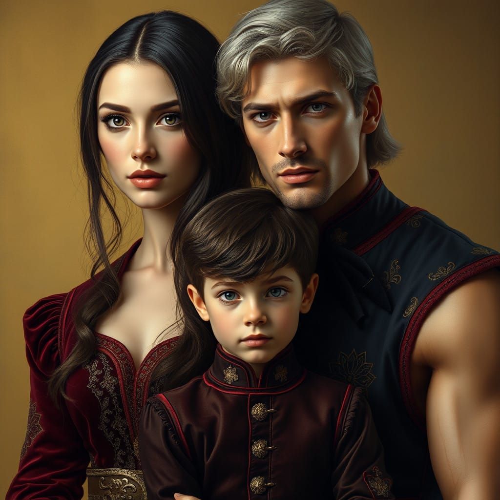 Noble Family Portrait in Regal Splendor