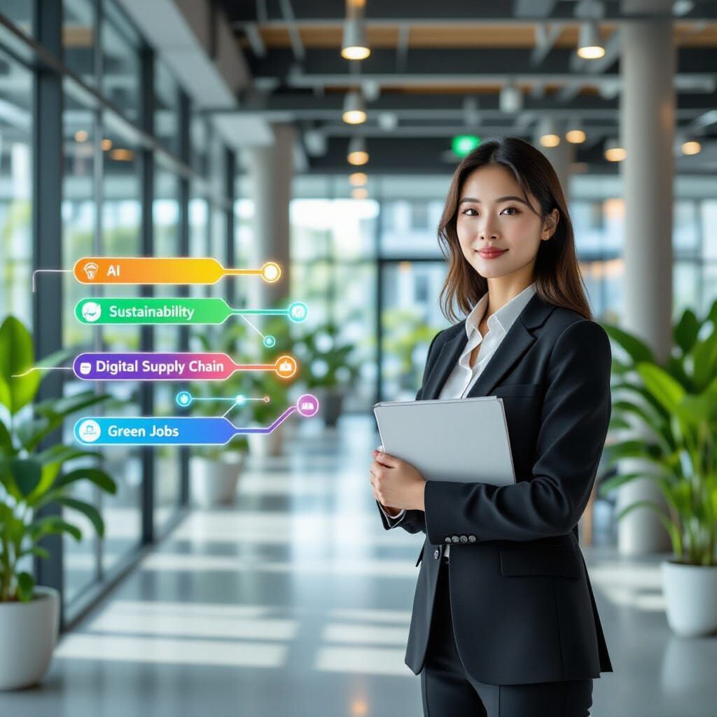 Asian Professional at Crossroads of Future Careers