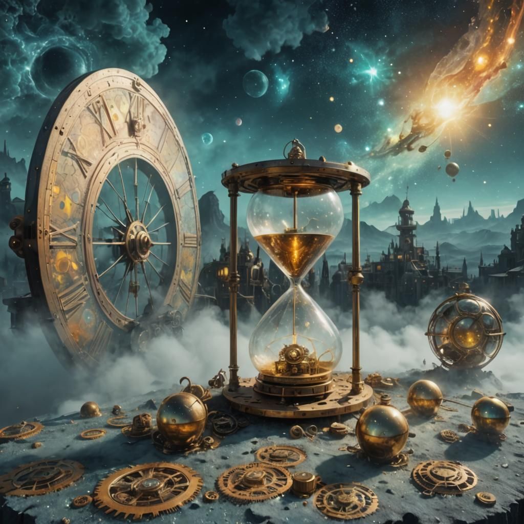 Steampunk Astral Illustration in Mixed Media