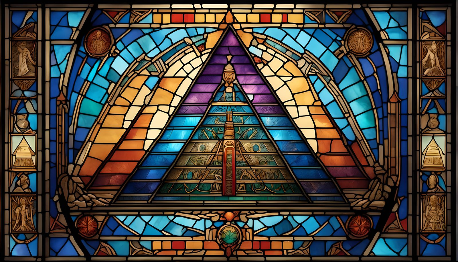 Ancient Egyptian Culture Inspired Stained Glass (Continued)