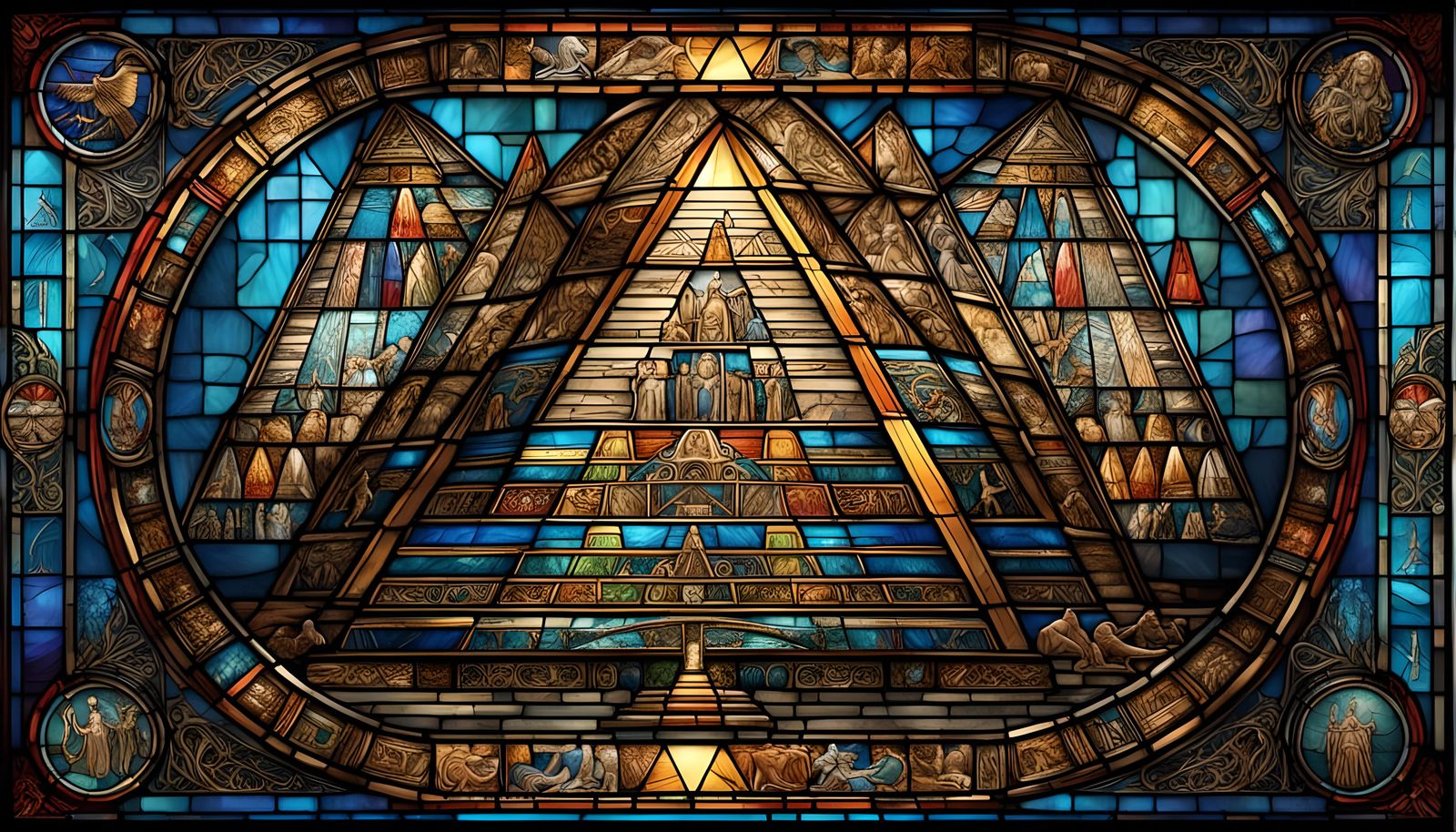 Ancient Egyptian Culture Inspired Stained Glass (Continued)