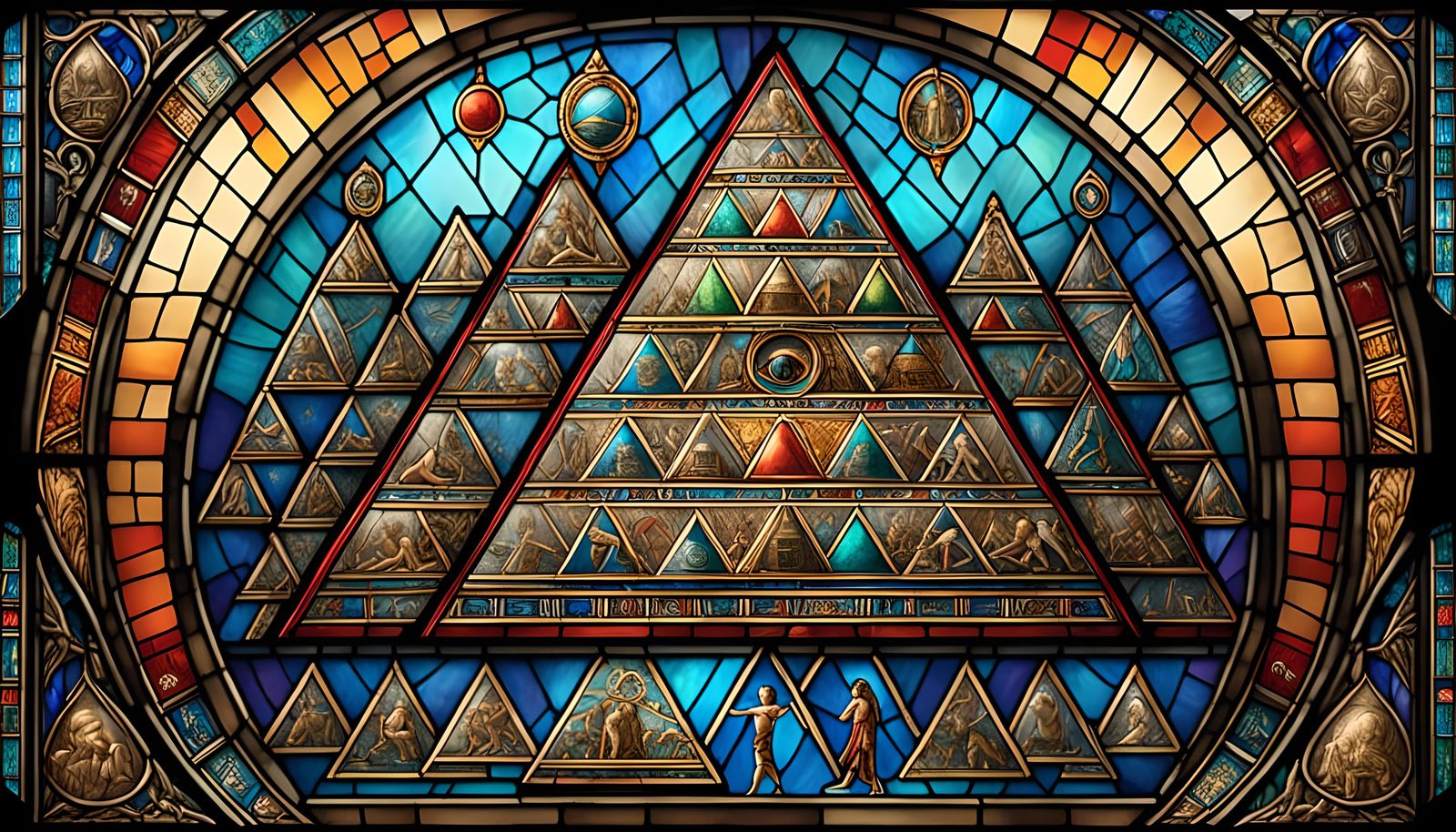 Ancient Egyptian Culture Inspired Stained Glass (Continued)