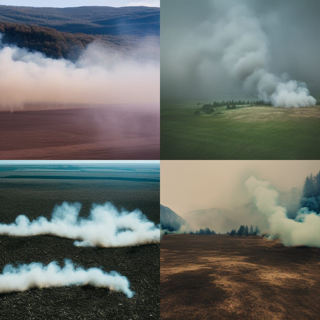 Ethereal Landscape Crafted from Smoke