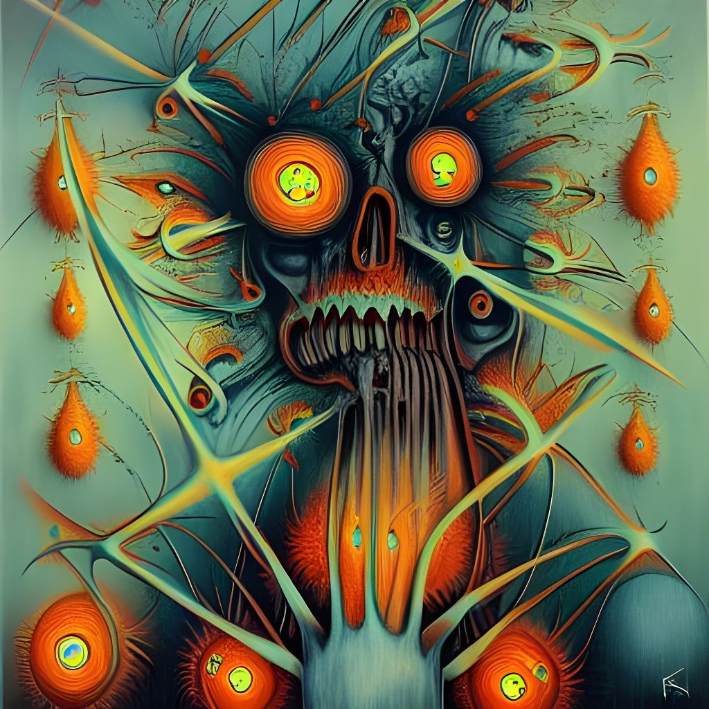 Fractal Phobia: Expressionist Painting of Unease