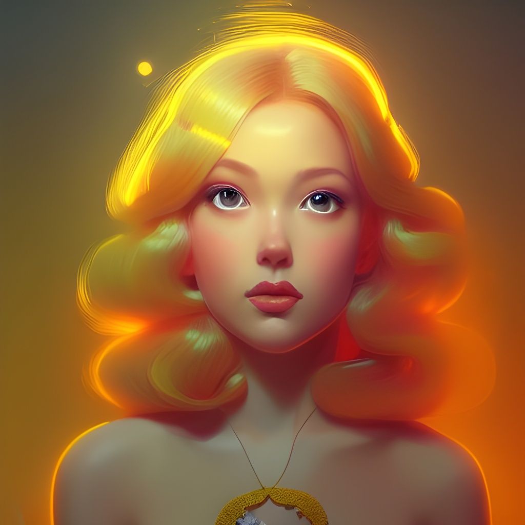 Princess Daisy Portrait in Auroracore Style