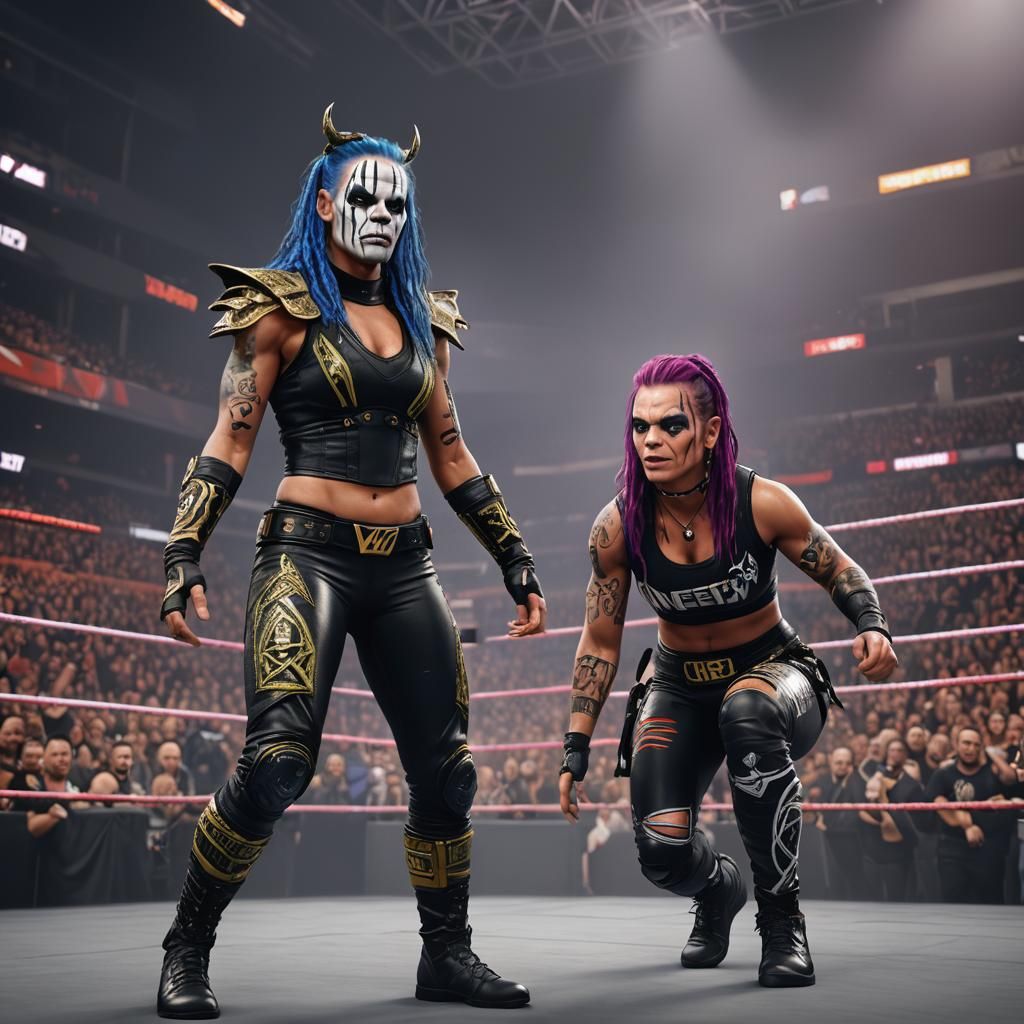 WWE Wrestler Champion in Detailed Matte Painting