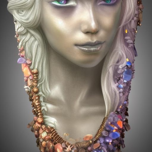 Magical Crystal Room with Shimmering Quartz Sculpture