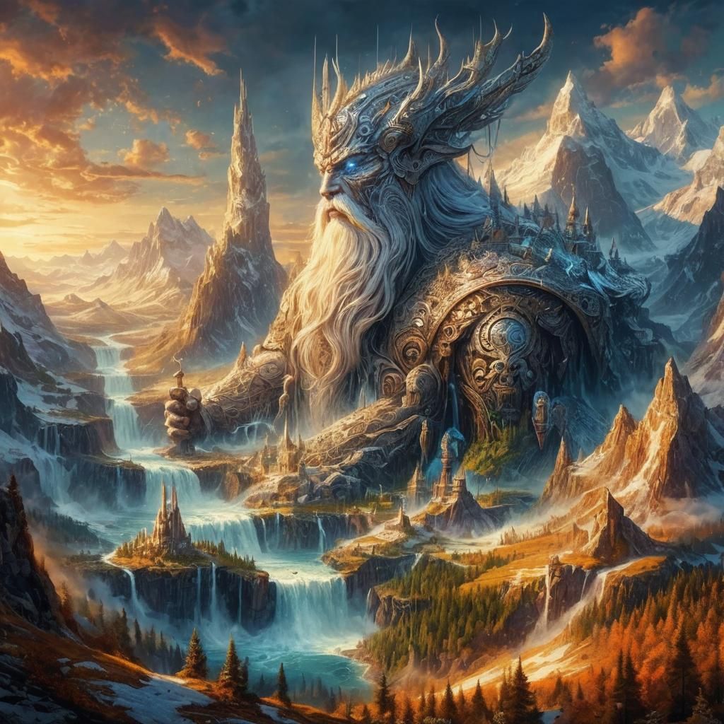 Detailed Norse Fantasy Artwork of Jötunheimr