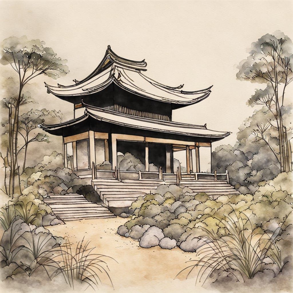 Serenity in Zen Temple Gardens