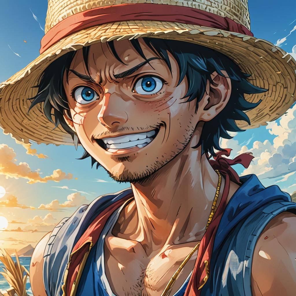 Luffy on the Grand Line: Vibrant Anime Portrait