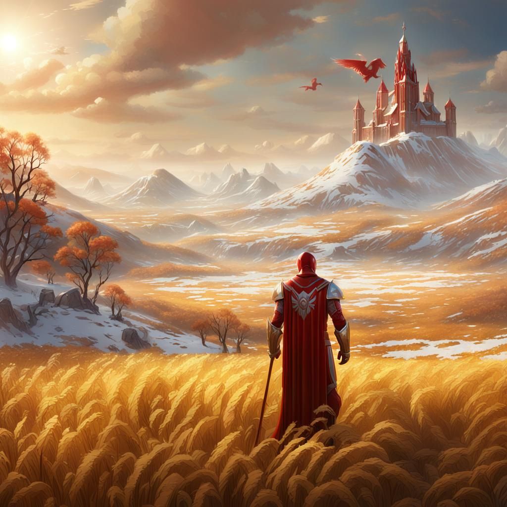 Red Guardian and Winter Guard in Golden Field