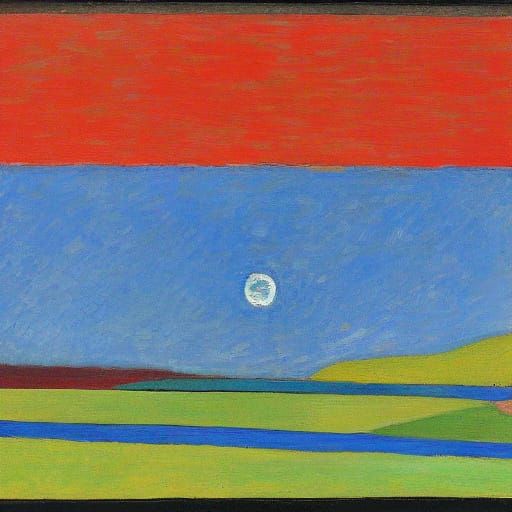 Abstract Earth Inspired by Malevich and Rothko