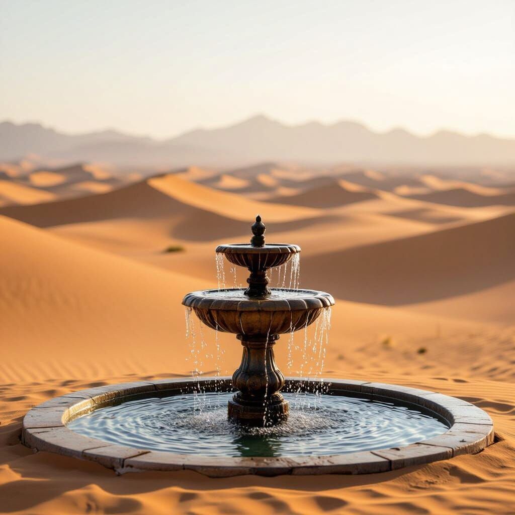 Desert Oasis: A Fountain in the Sands