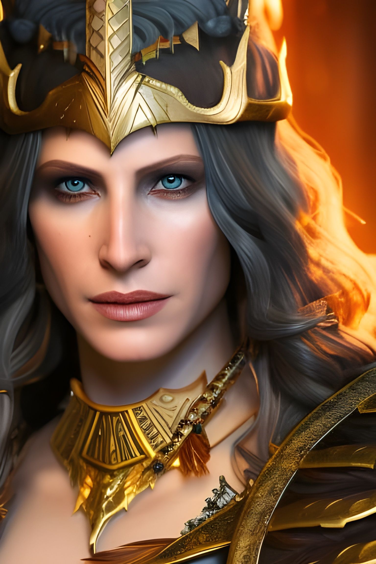 Goddess Freya Hyperrealistic Portrait in Unreal Engine 5