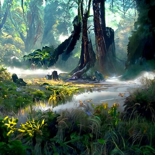 a calm, refreshing forest lake