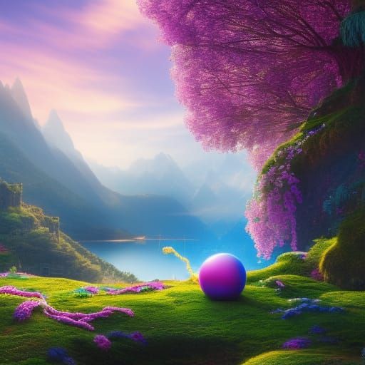 Kitten's Luminous Yarn Adventure in Storybook Style