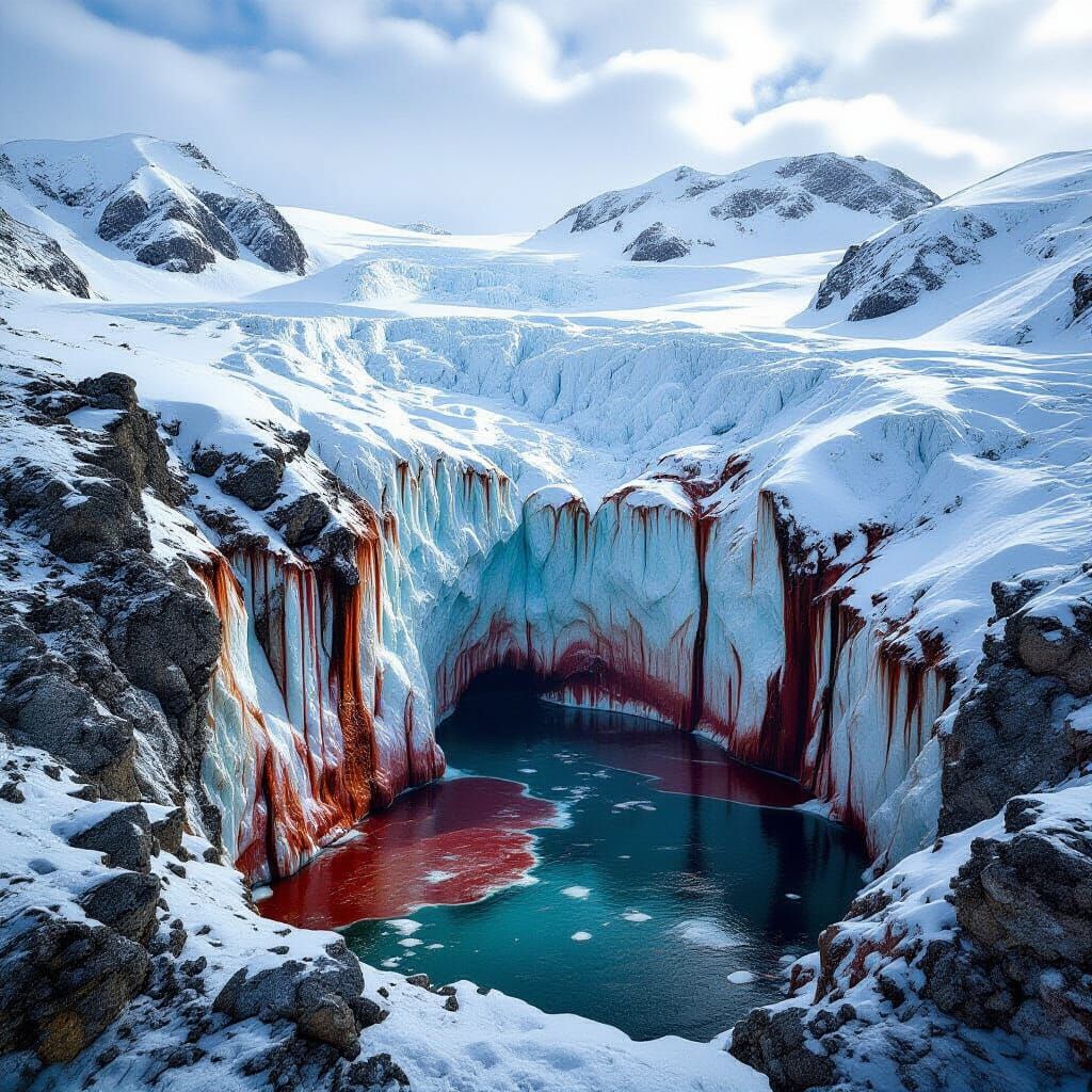 Blood Falls: Antarctica's Crimson Glacier