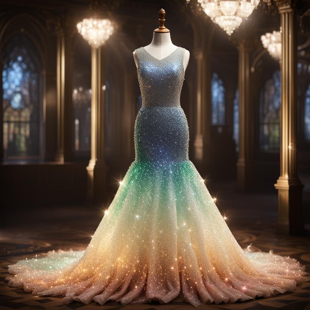 Sparkling Gem Dress in Dynamic Lighting