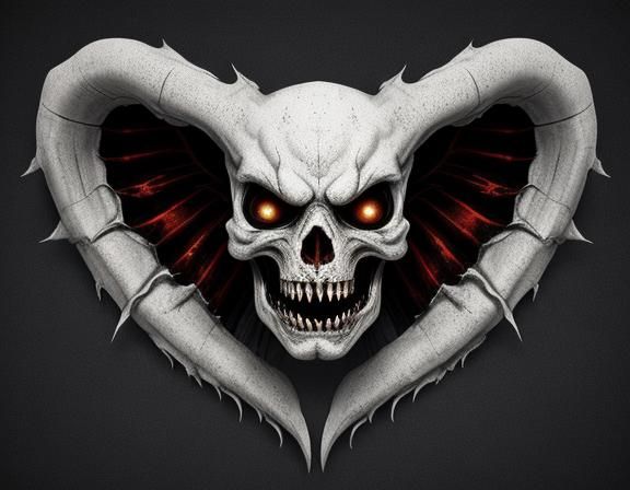 Steampunk Demon with Pale Skin and Fangs