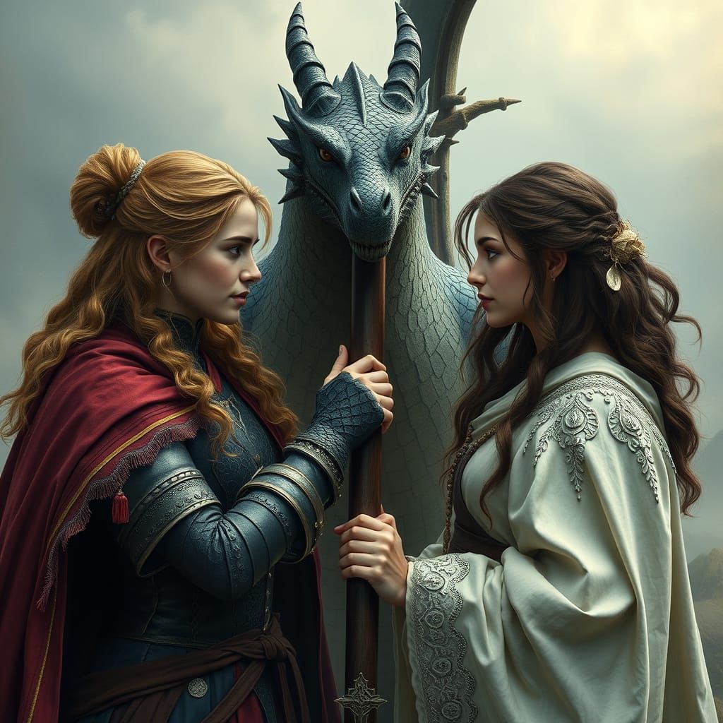 Medieval Female Warriors Clash as Dragon Captains