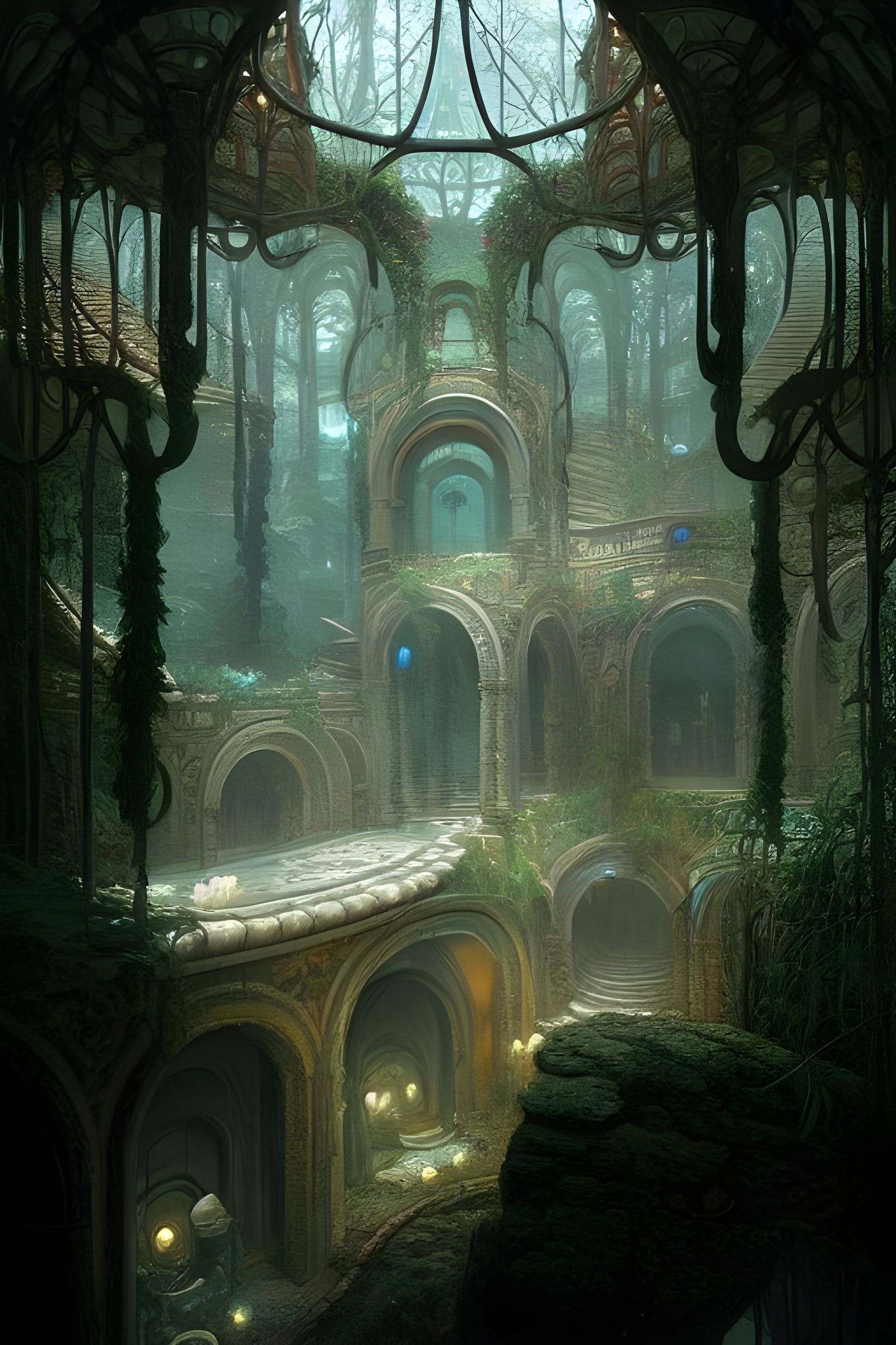 Elven Bathhouse: A Digital Matte Painting