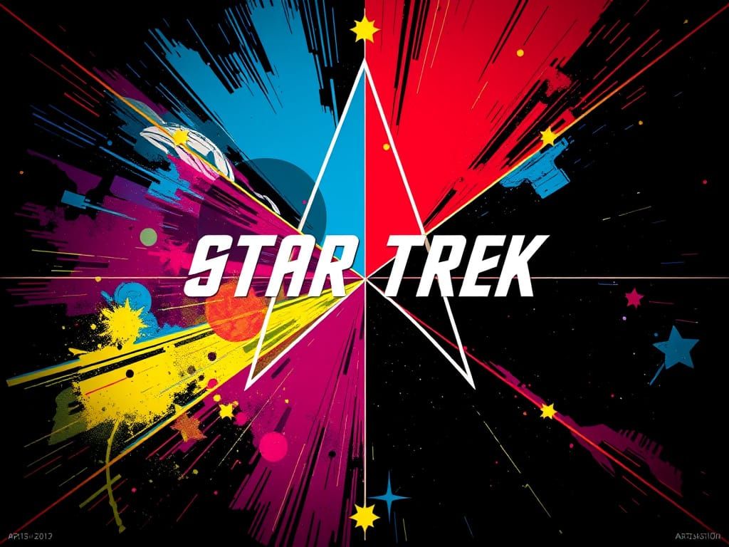 Vibrant Star Trek Pop Art in Triadic Colors