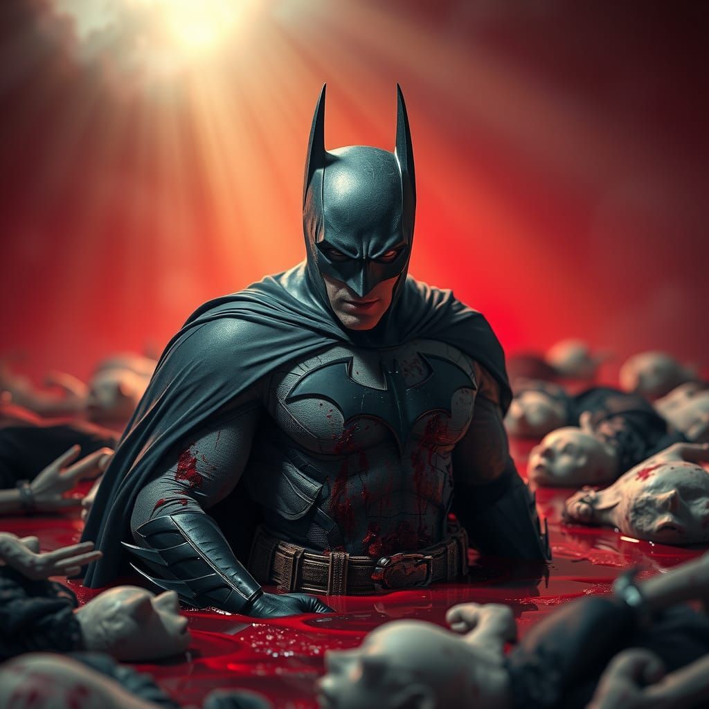 Menacing Batman in Gruesome Scene
