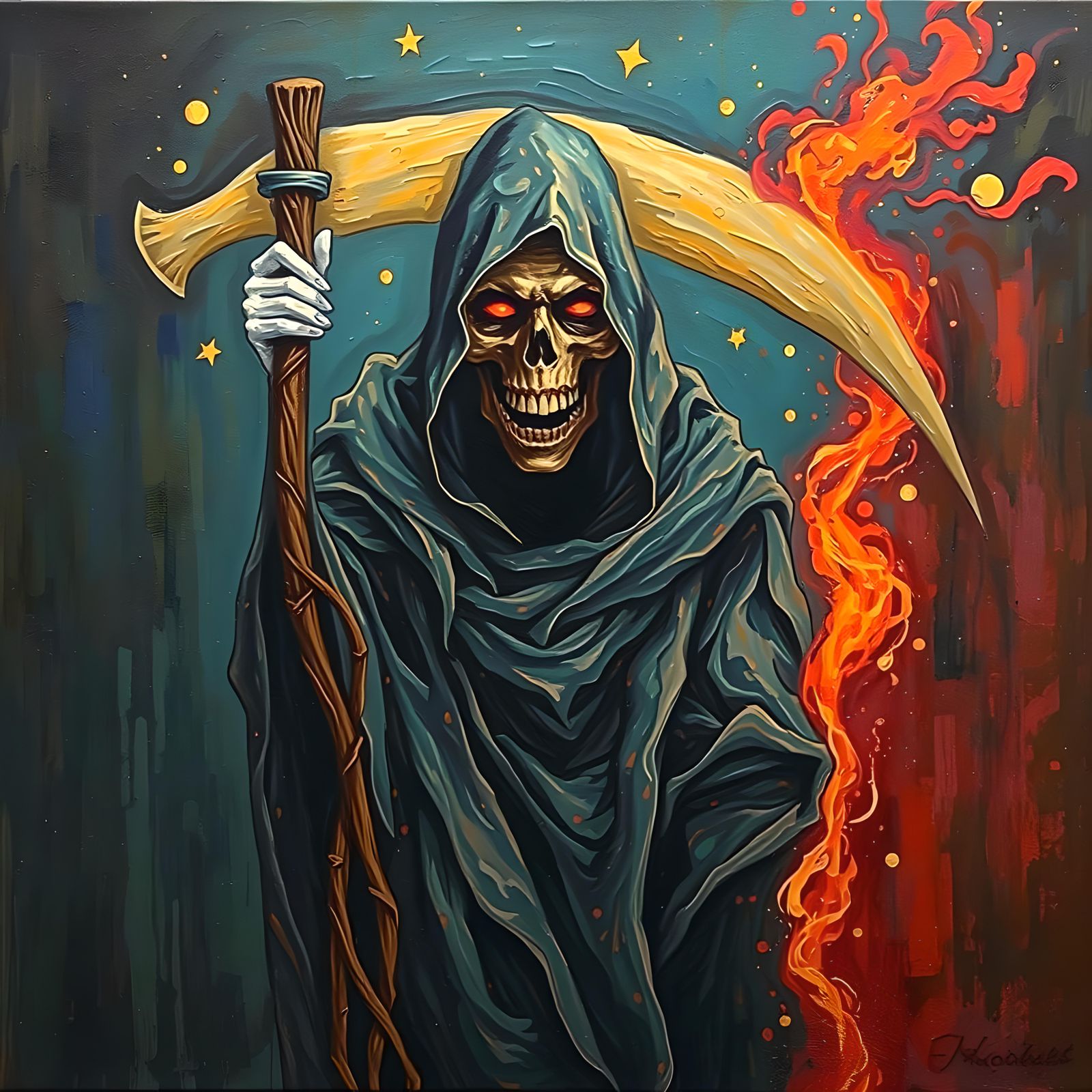 Grim Reaper Wraith in Fauvist Style