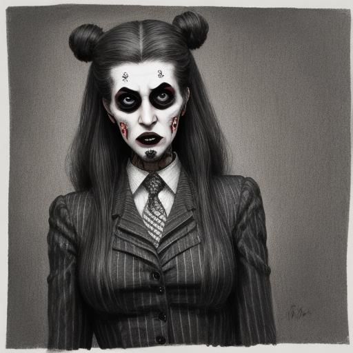 Abhorrent Mad Girl Portrait