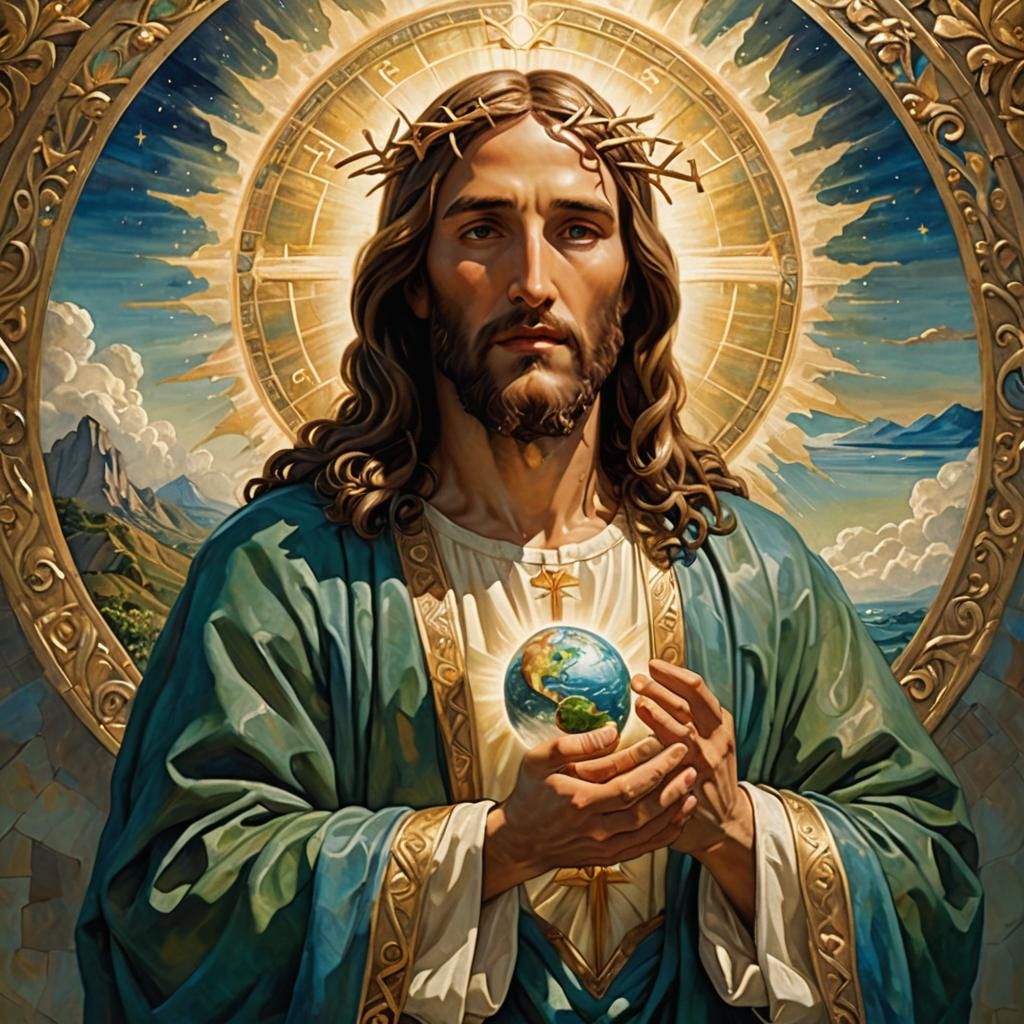 Jesus Christ Holding Earth: Renaissance Sacred Art
