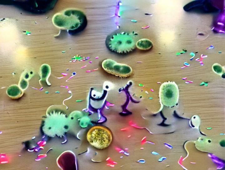 Microorganism Party Generated by AI