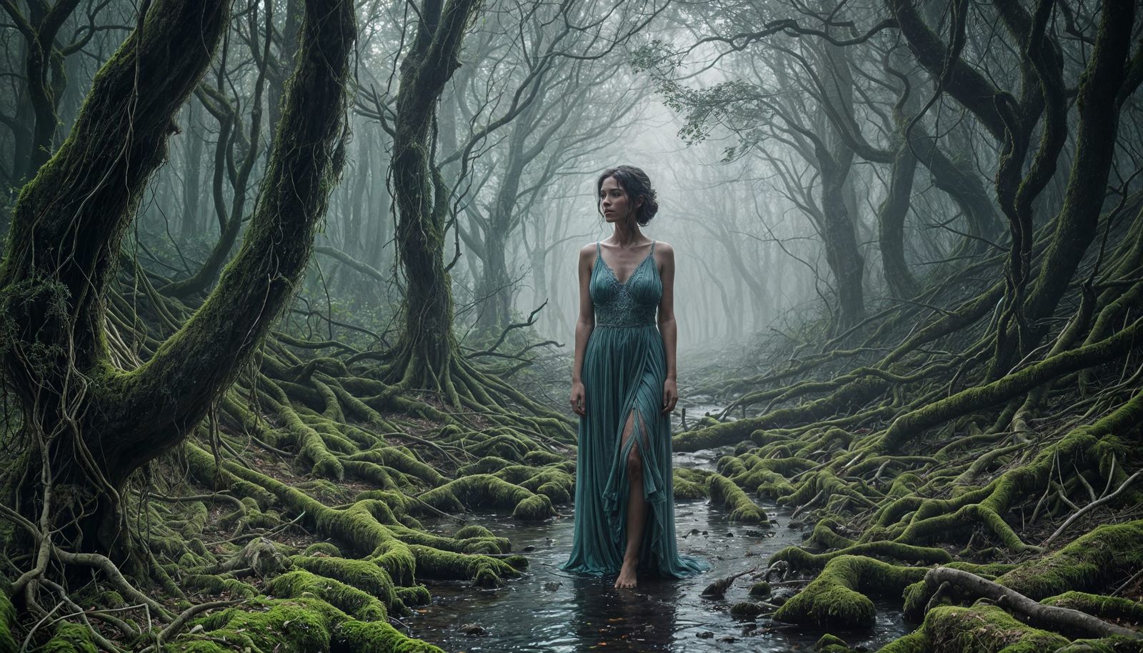 Enchanted Forest Sanctuary in Dreamlike Realism