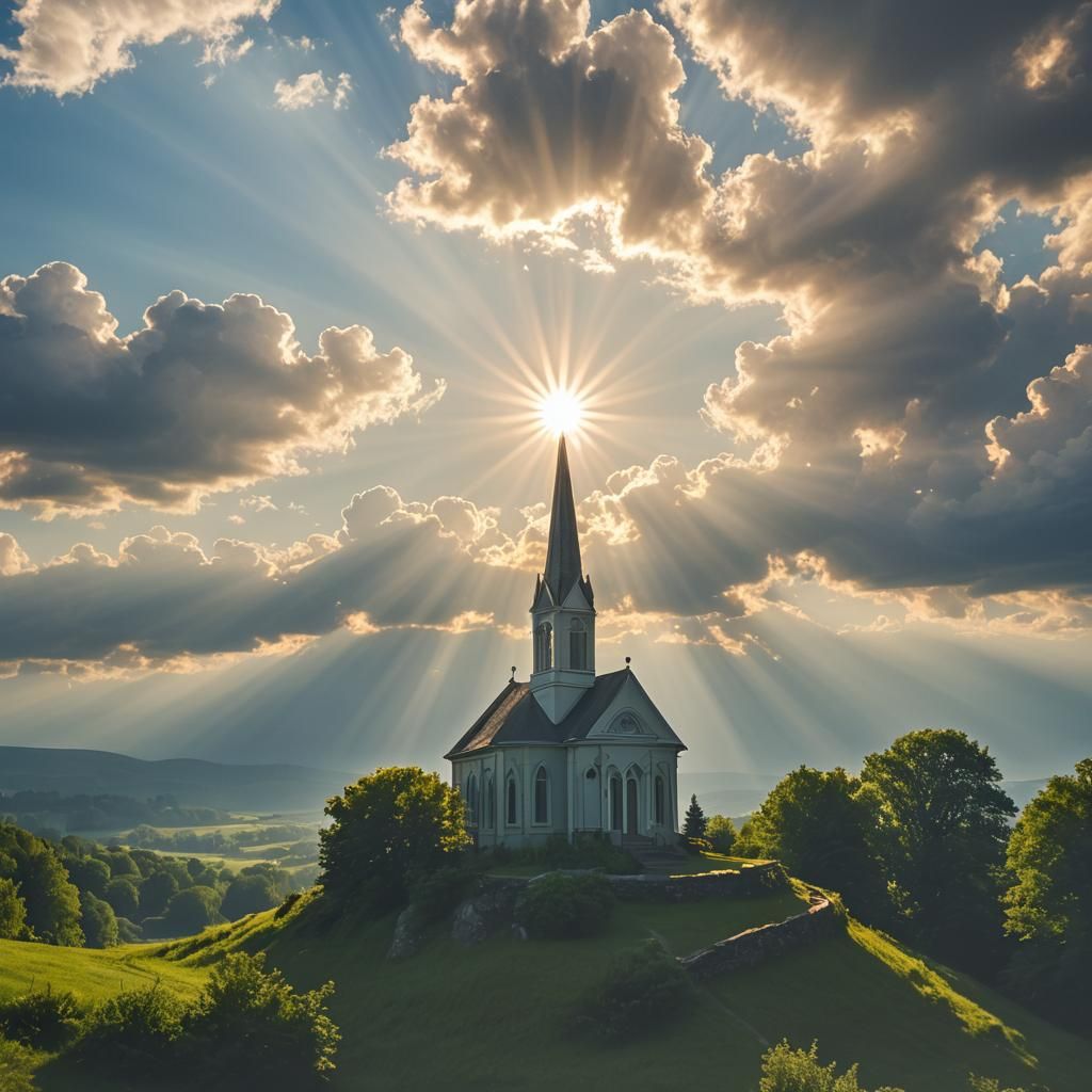 Yappertown: Divine Sunshine Through Clouds