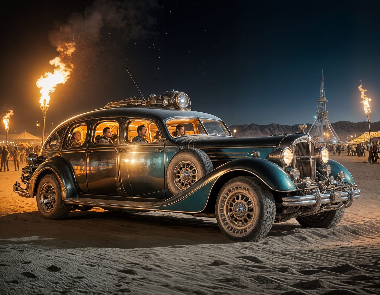 Steampunk Humvee at Futuristic Desert Festival