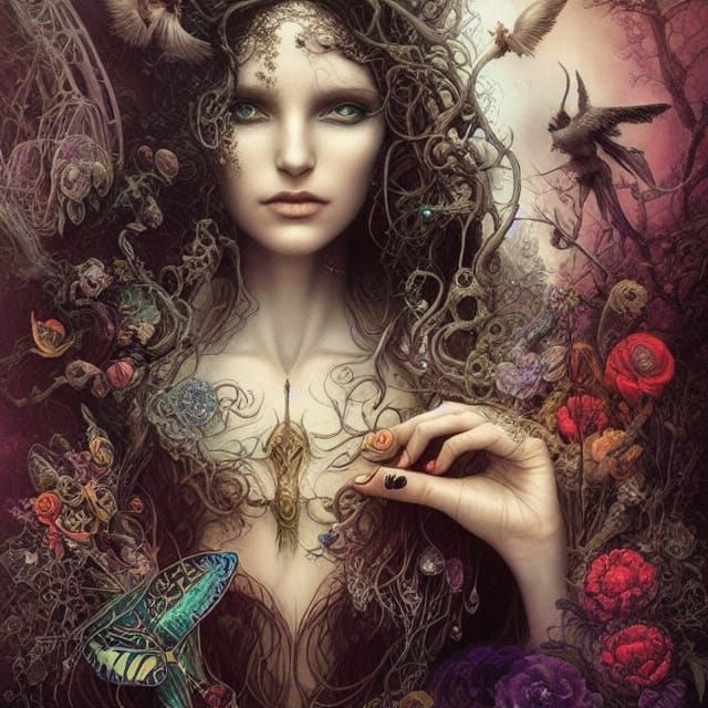 Mystic Goddess: Trance Portrait in Magical Realism