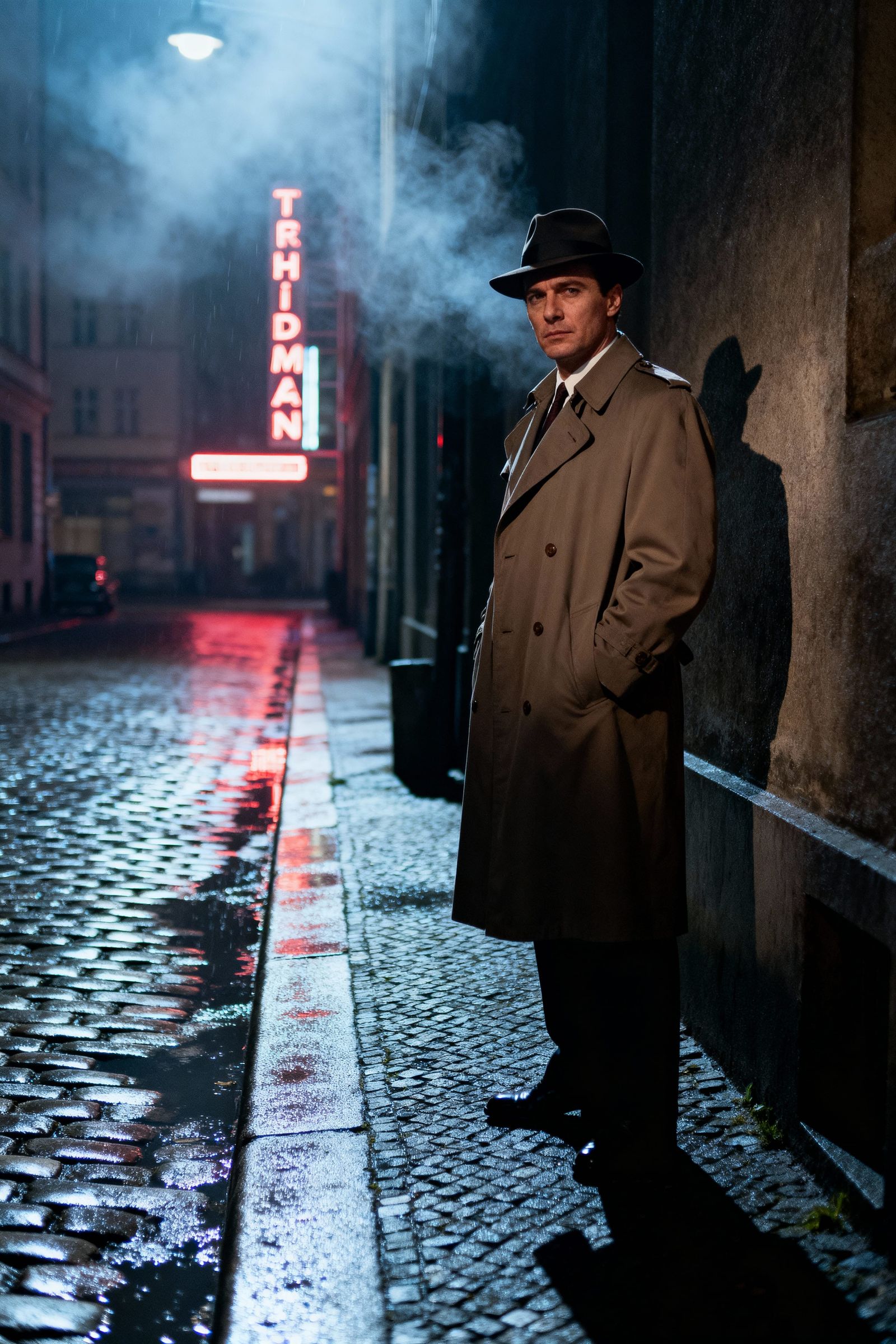 Secret Agent in 1966 West Berlin Alleyway