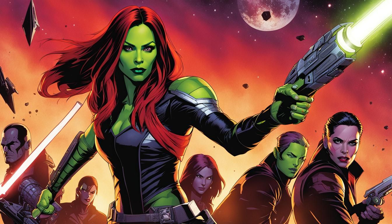 Gamora Portrait - AI Generated Marvel Character