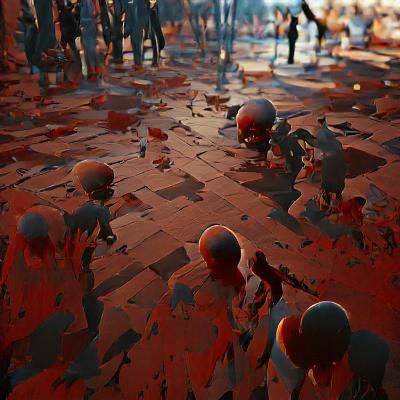 Zombie Apocalypse: 3D Rendered Unreal Engine Scene