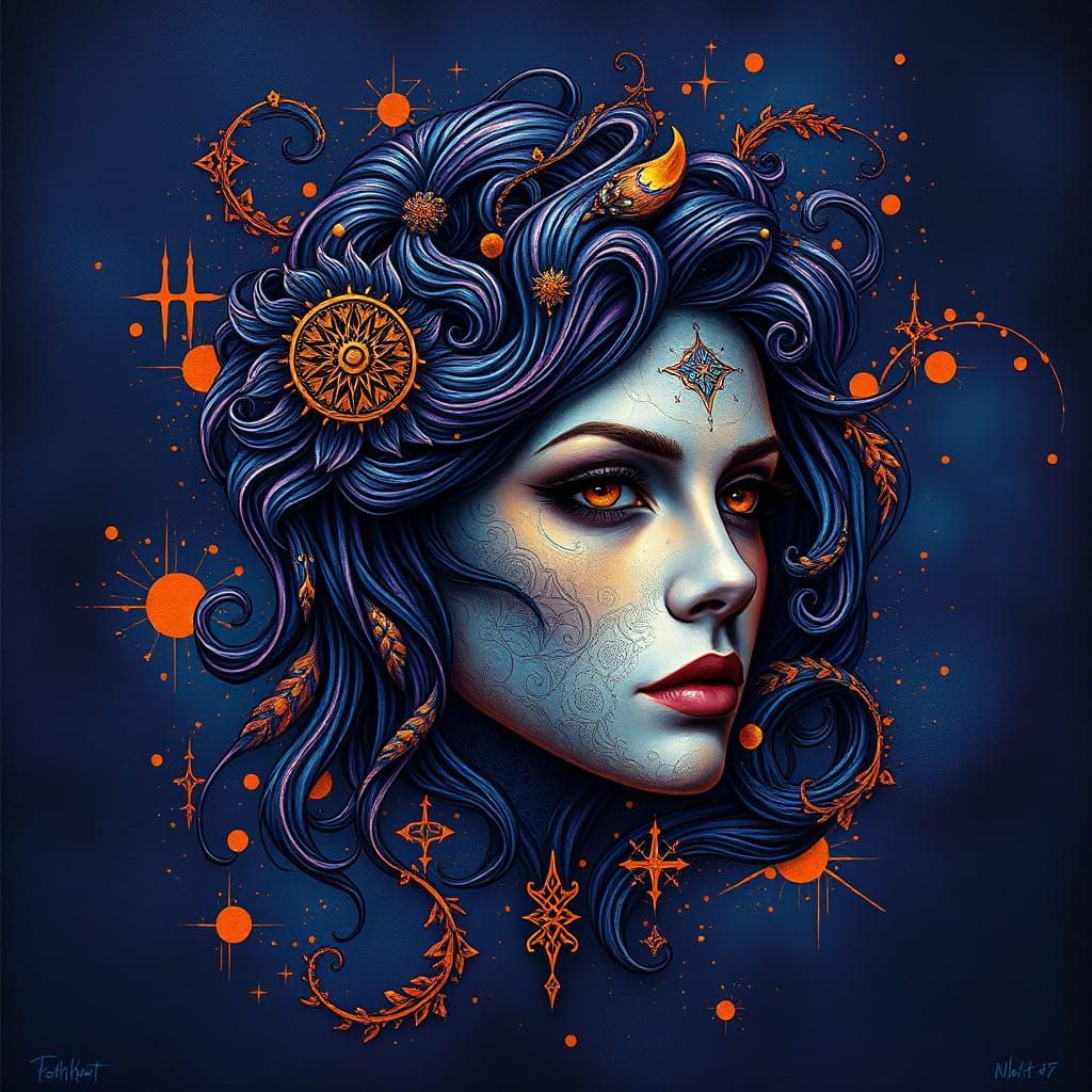 Ethereal Beth Hart Pen in Fantasy Art Style